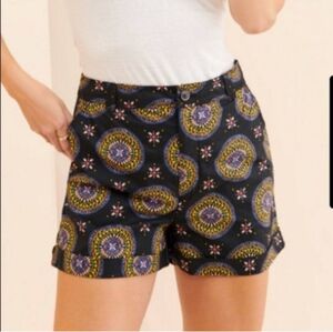 Maeve Anthropologie Medallion Print Shorts Boho Peasant Summer Short Size 8